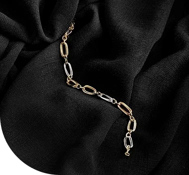 Serene Chain Bracelet - Slim silver bangle with hammered finish